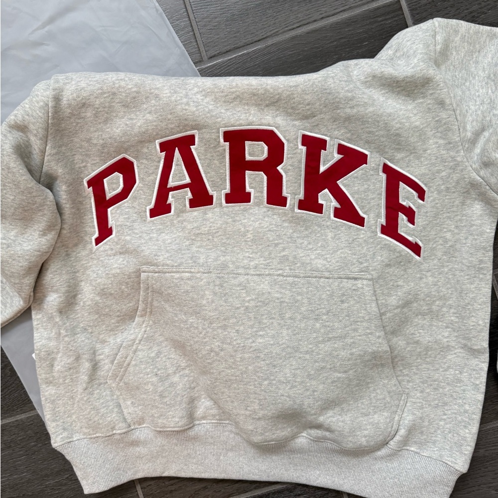 Parke Grey Varsity Hoodie Sweatshirt - S/M